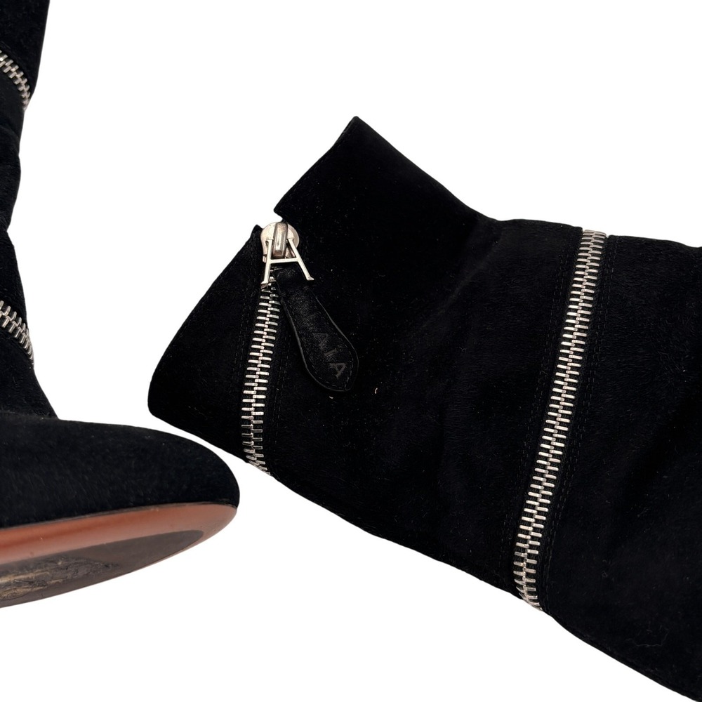 Alaia Suede Sock Bootie Zippered Boots Size 35 - Picture 4 of 8